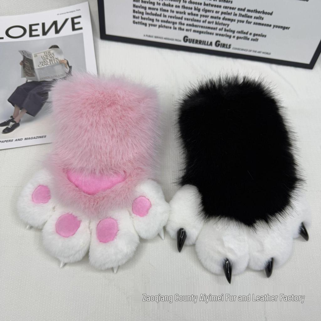 Kig Furi Tierkralle Quietschende Halloween Cosplay Katzenpfoten Handschuhe