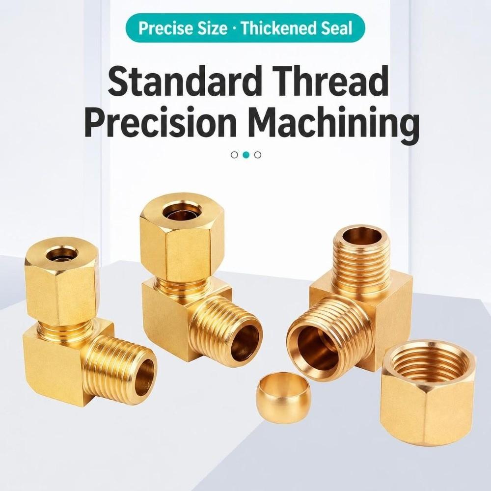 External Thread Compression Tube Fitting 90 Degree Male Elbow Connector Easy Install Tube Elbow