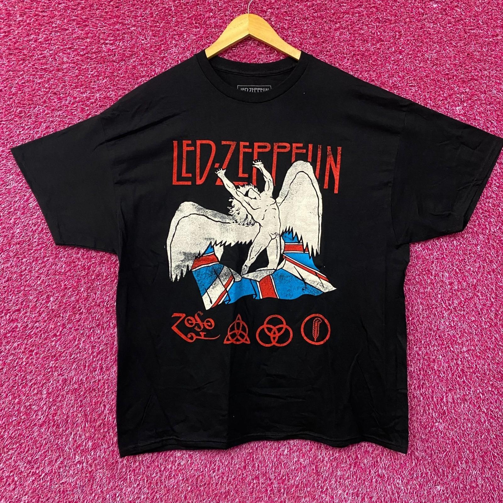 Led Zeppelin Icarus Union Jack Flag T-Shirt XL S
