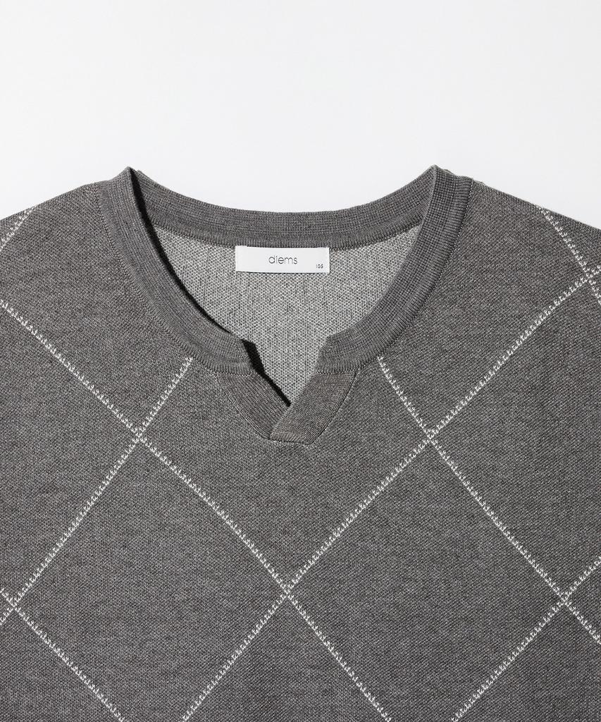 Stco Diems Washable Argyle Notched Neck Vest_Charcoal Gray (Classic Fit)_Dkvxa03Ccc