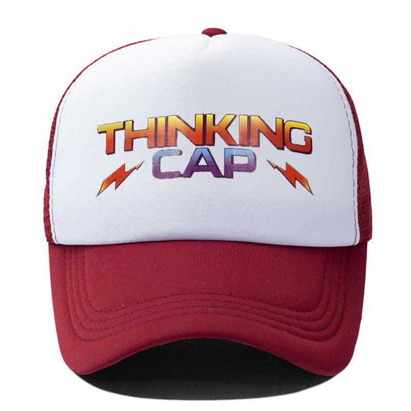 Mlfo Thinking Cap Printed Mesh Baseball Cap Outdoor Mesh Baseball Cap Casual Trucker Hat Unisex Casual Fashion Item