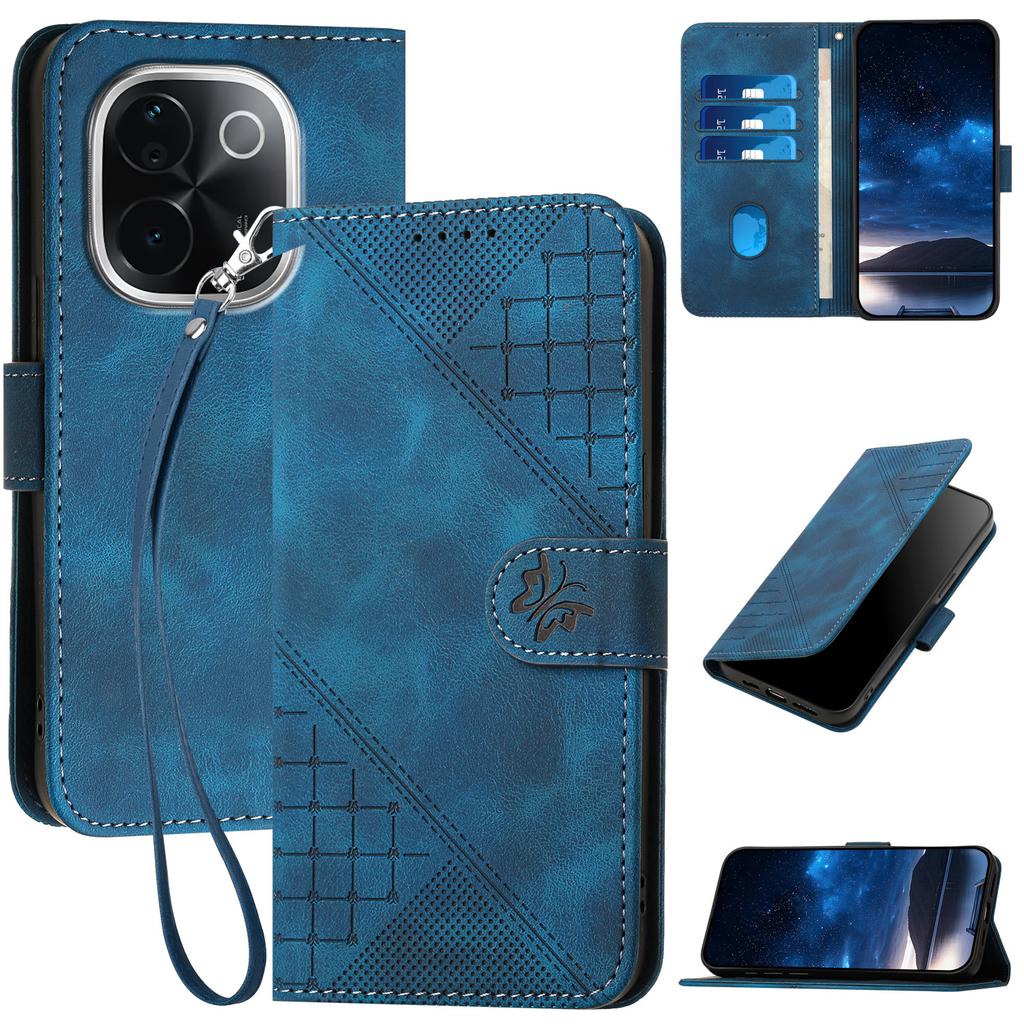 YX0080 For vivo T3 Pro 5G/iQOO Z9s Pro 5G Case Butterfly Imprint Leather Wallet Phone Cover
