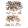 50 Pieces Blank Wood Bike Ship Car Train Plane Wooden Shapes Plaque Embellishment Tags for Kids