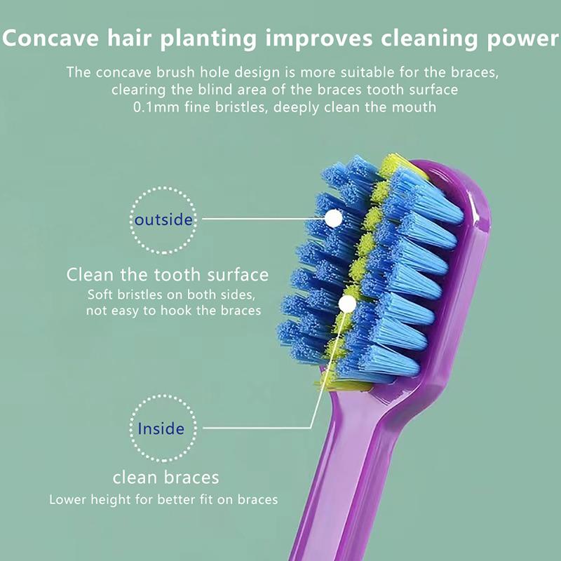 Clean Orthodontic Braces Adult Orthodontic Toothbrushes Dental Soft Toothbrush