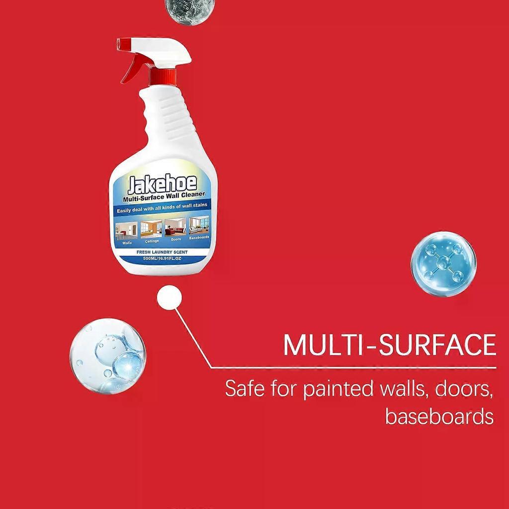 Multi-Surface Wall Cleaner Spray, Gentle Dirt Remover For Kitchen And Bathroom Walls, Fast-Acting Household Cleaning Spray