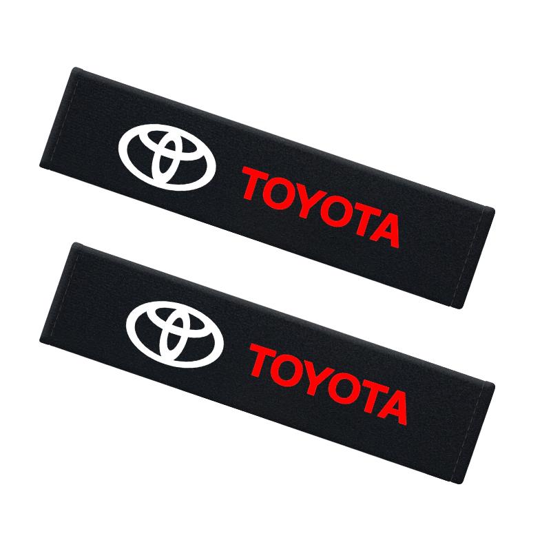 2pcs Car annual inspection stickers car seat belt breathable seat belt shoulder protection for Toyota Corolla Camry Rav4