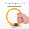 Four-Digit Anti-Theft Bicycle and Electric Vehicle Lock with Steel Wire