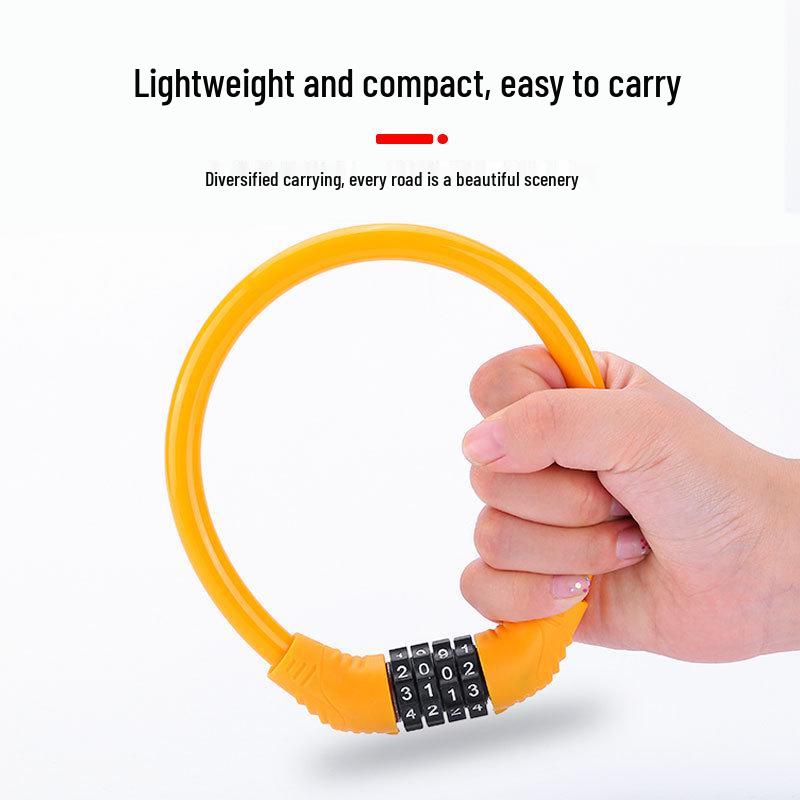 Four-Digit Anti-Theft Bicycle and Electric Vehicle Lock with Steel Wire