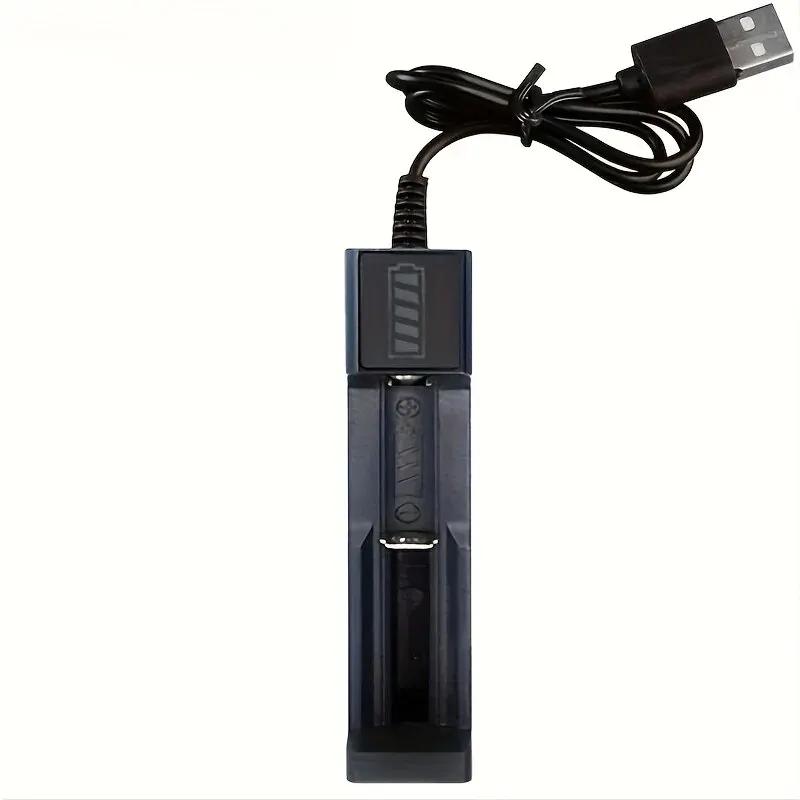 Dual 18650 Battery Charger Black 1 2 Slots For 18650 Lithium Battery 42V Rechargeable Charger For Laser Flashlight Device