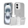 IP16 Transparent Phone Case for Apple iPhone 16 - Three-in-One Protective Cover