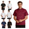 Chef Jacket for Unisex Hotel Kitchen Canteen Chef Coat Food Service Working Uniform for Men Women