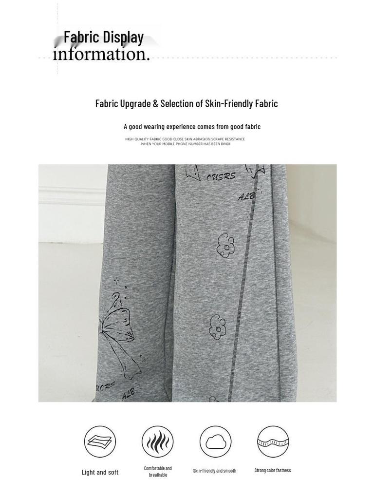 Women's Autumn 2025 Color Block Bow Casual Wide Leg Pants