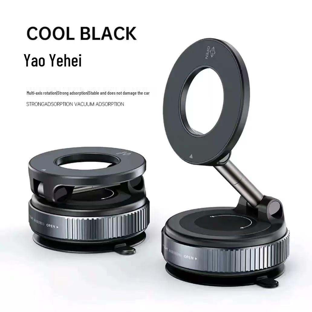 K007 Magnetic Car Phone Holder: Rotating, Folding Vacuum Adsorption Mount for Navigation Plastic Rod Quality Version