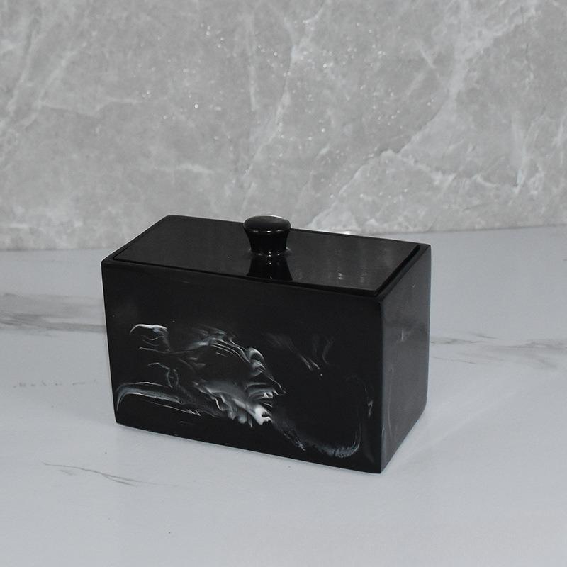 Cotton Swab Holder, Holder Dispenser with Lid,2 Compartments Cotton Ball Holder,Bathroom Container for Cotton Round