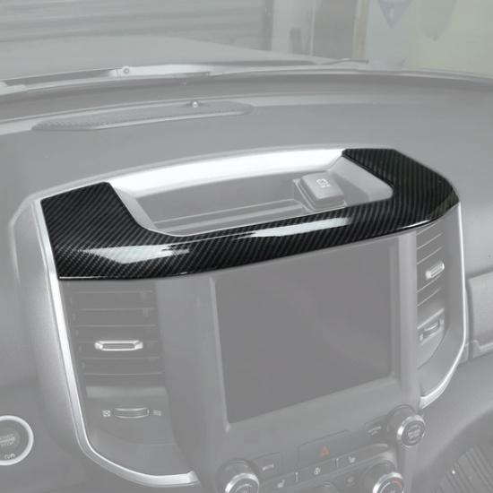 For 2019-2024 Dodge Ram 3500/2500/1500 Carbon Dash Storage Box Frame Cover Trim