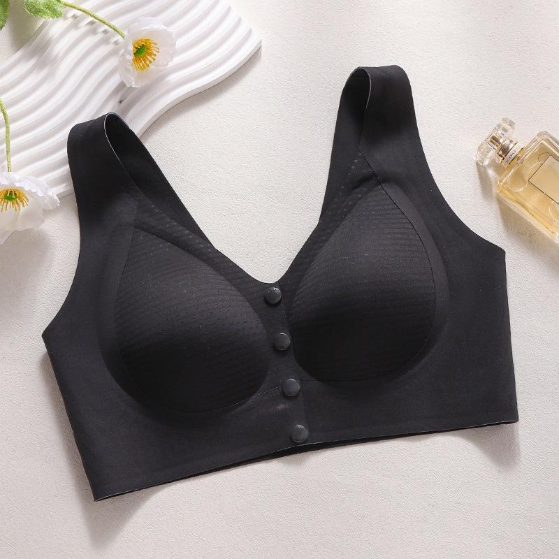 Seamless Wireless Front Buckle Comfortable Nursing Bra Plus Size Breastfeeding Support Bra