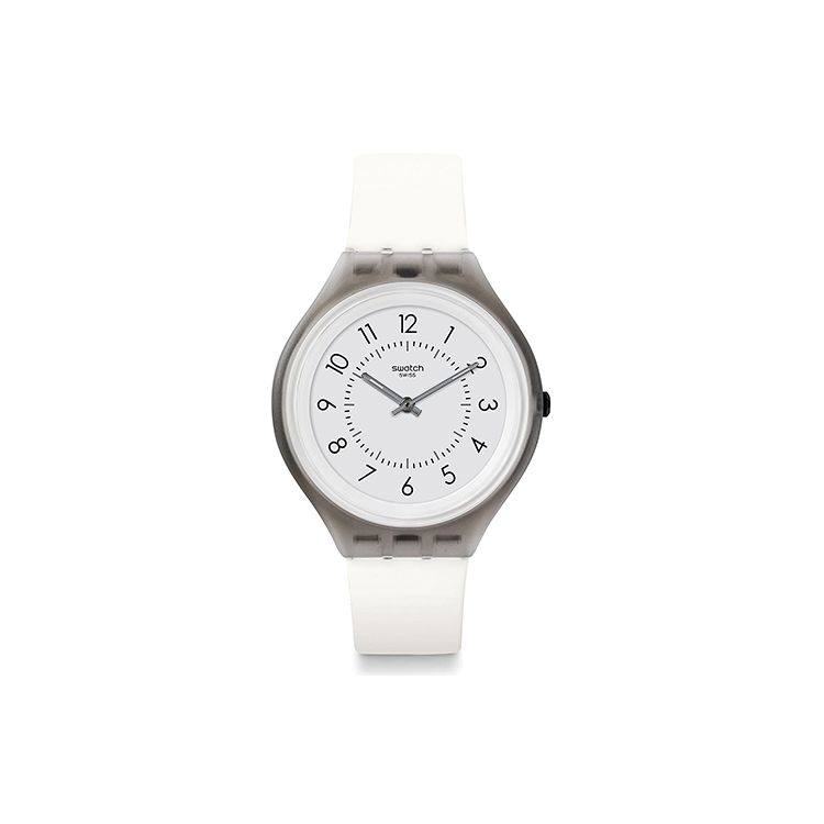 Swatch Quartz Movement 30M Water Resistant Watch White Dial Unisex watches SVUM101 White