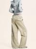 Yongfang Retro Unisex Lockerer Schnitt Cargohose mit Mehrfachtaschen-Design
