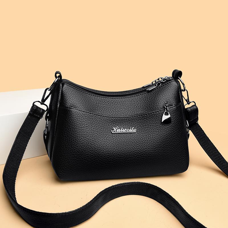 PU Umhängetasche Damen Achseltasche Tasche für Mütter mittleren Alters Umhängetasche