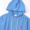 Parka Long Sleeve Cotton 10oz One Point Logo Reverse Hooded Sweatshirt Casual Stone Wash Blue [Champion] 100% Weave(R) Women's CW-Y110
