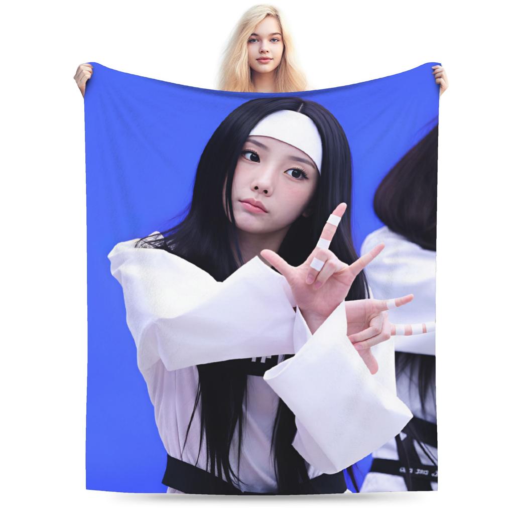 W-Wonhees-S Super Real Me Warm Soft Blanket Girls Boys Plush Throw Street Trend Outdoor Flannel Bedspread Sofa Bed Cover