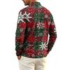 Men's Golf Shirt Long Sleeve Casual Christmas Print Quick-Dry Mesh Top