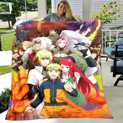 Anime Naruto 3D Baskılı Sanat Polar Battaniye Yataklar için Yürüyüş Piknik Kalın Yorgan Moda Yatak Örtüsü polar şal battaniye