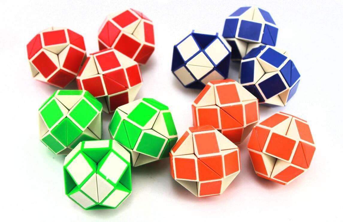 

Naissant Nostalgic Small Snake Cubes, Colorful, Set of 12, Perfect for Prizes