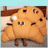 Cartoon Croissant Form Kissen mit Plüschbezug für Bett Sofa Wohnzimmer