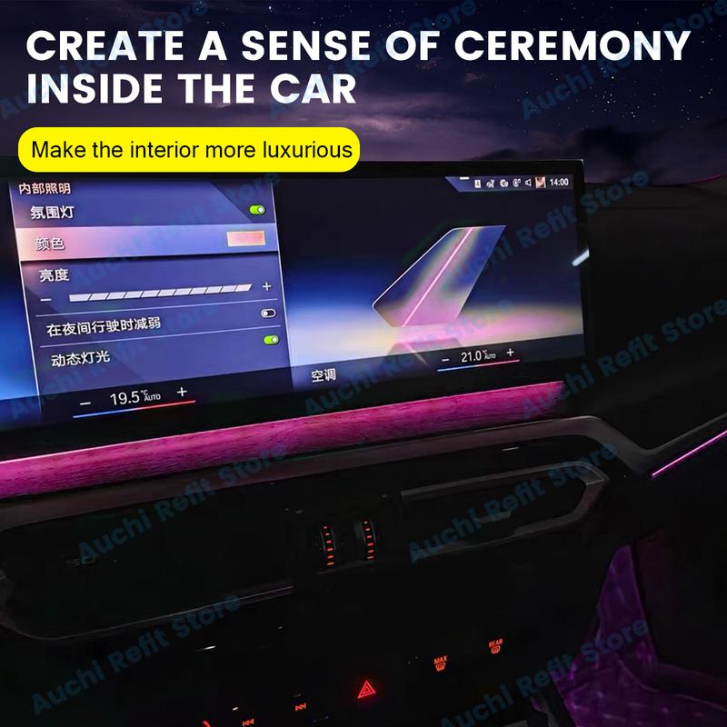 LED for BMW Instrument Ambient Lighting for BMW 2/3/4/7 Series X5 X6 X7 M3 M4 G20 G22 G80 G82 Dalian Screen Ambient Lighting