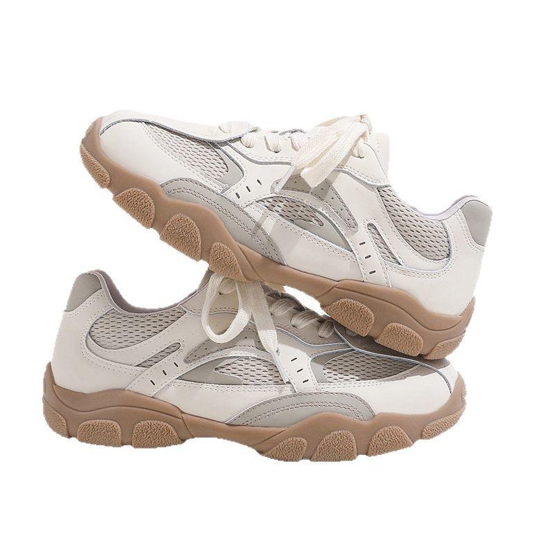 Spot Kuhfellversion Plateau Deutsche Trainingsschuhe Damen 2025 neu Frühling Outdoor Casual Vielseitige Schicke Schuhe Kleine Weiße Schuhe