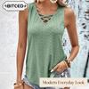 Women's Fashion Casual V-Neck Sleeveless Blouses & Shirts