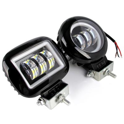 30W Led Work Light Bar 6000K White Flood Beam For Car Offroad Truck UAZ ATV Led Angel Eyes Driving