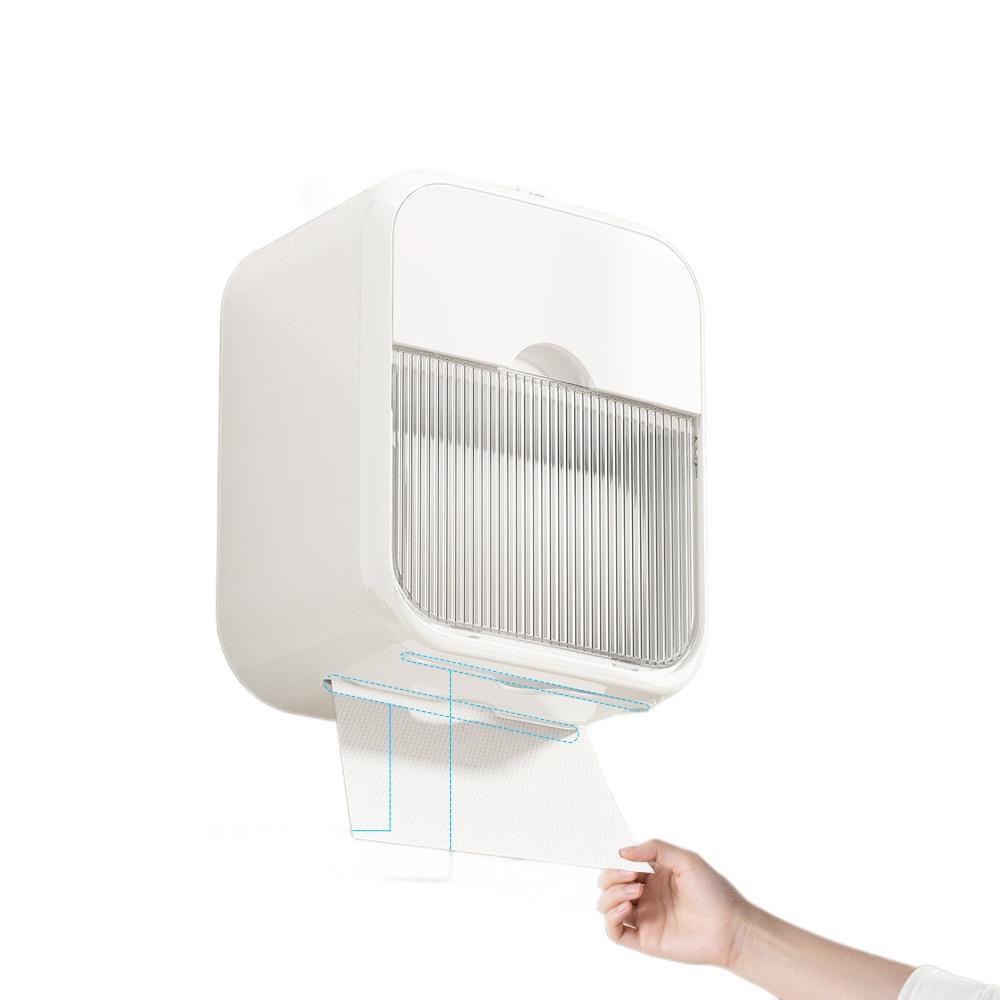 Toilet tissue box Wall-mounted waterproof toilet carton Bathroom non-punching pumping carton Toilet toilet paper rack