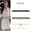 Heart Belt Women'S Fine Texture Cowhide Simple Casual Belt Women'S Decorative Suit Dress Belt