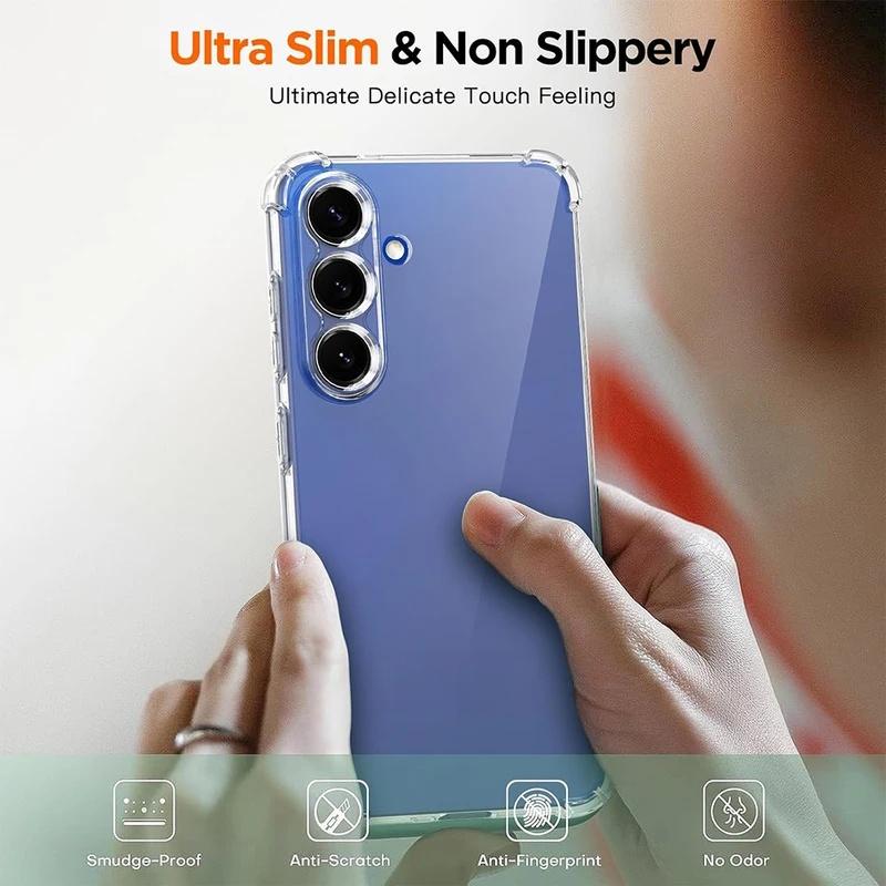 Shockproof Silicone Case For Samsung Galaxy S25 5G S 25 S25FE FE S25Plus Plus + Edge Ultra S25Edge Clear Ultra Thin Soft Cover