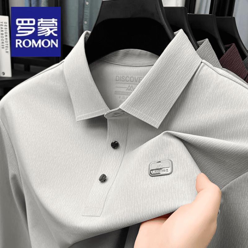 Luo Meng Men s Autumn Business Casual Polo Long-Sleeve T-Shirt XL