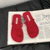 Korean Version of Niche Flip-flops Women's Outer Wear 2025 Summer New Casual Toe Soft-soled Slippers Beach Vacation Sandals