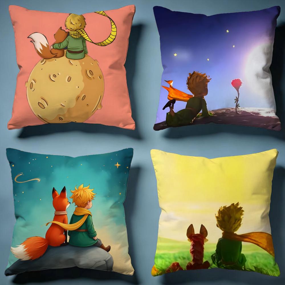 Trendy TThe Little Princeing Cushion Cover Soft Decorative Pillow Case Suitable for Bedroom Sofa Car Travel Use