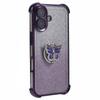 For iPhone 16 Case Butterfly Kickstand Glitter TPU Shockproof Phone Cover - Blue