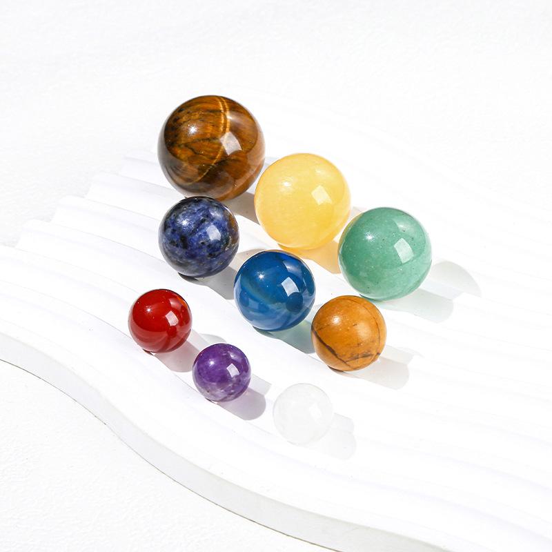 Jingde Piatră Naturală Cristal Sferă Set Sistem Solar: Specimen Mineral Nouă Planete Ornament de Birou.