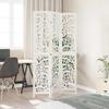 3 Piece Room Divider White Solid Paulownia Wood