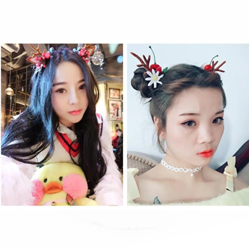 Handmade Brown Simulation Deer Antlers Christmas Decor DIY Cosplay Headband Deer Antlers Simulation Antlers Accessories