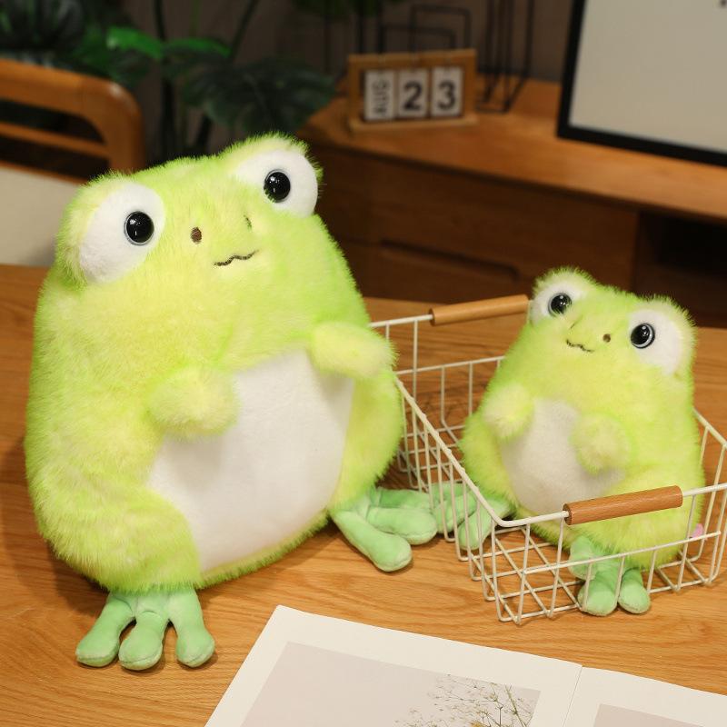 Cartoon Cute Frog Doll Plush Toy Green Little Frog Doll Children Soothing Rag Doll Birthday Gift