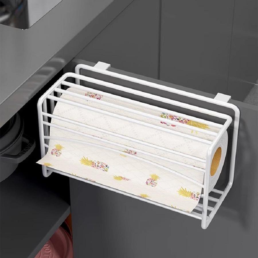Pudełko na chusteczki Pod szafką Uchwyt na ręczniki papierowe Wielofunkcyjny Żelazny Mocny Nośny Stojak na ręczniki papierowe Biurko Akcesoria kuchenne