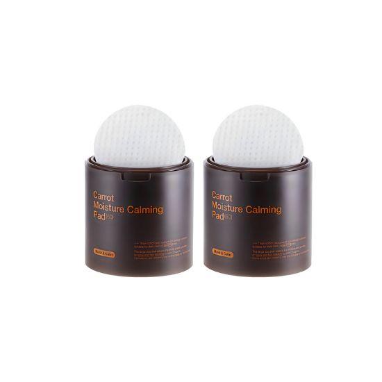 MEDIHEAL Carrot Moisture Soothing Pads Hydrating & Calming Toner Pads 250ml x2 (60 Pads)