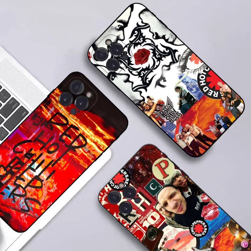 Red Hot Chili P-Peppers Band For Iphone 17 16 15 11 13 14 Pro Max Plus 12 Mini Black Shell Cover Phone Case