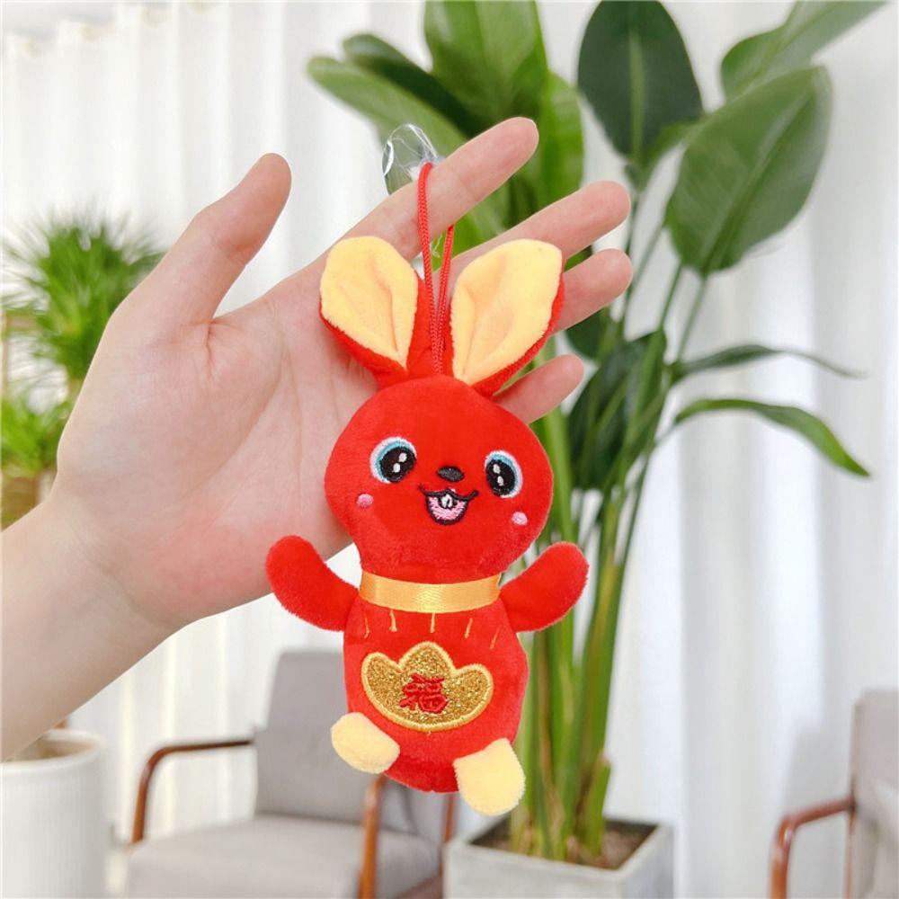 Rabbit Plush Pendant Natal Year Auspicious Doll Year Of The Rabbit Mascot Zodiac Rabbit Plush Toys