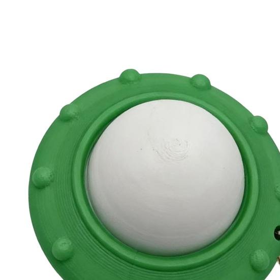 Decompression Toy Compact Size Flying Saucer Clicker Charm Key Chain with Tactile Feedback Stress Relief Quiet Fidget Toy