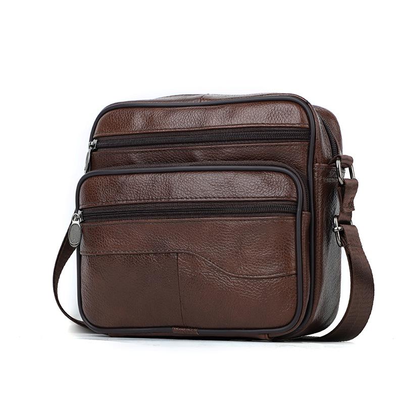 Men's Genuine Leather European Business Crossbody Shoulder Bag